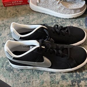 Nike Black and Silver Sneakers